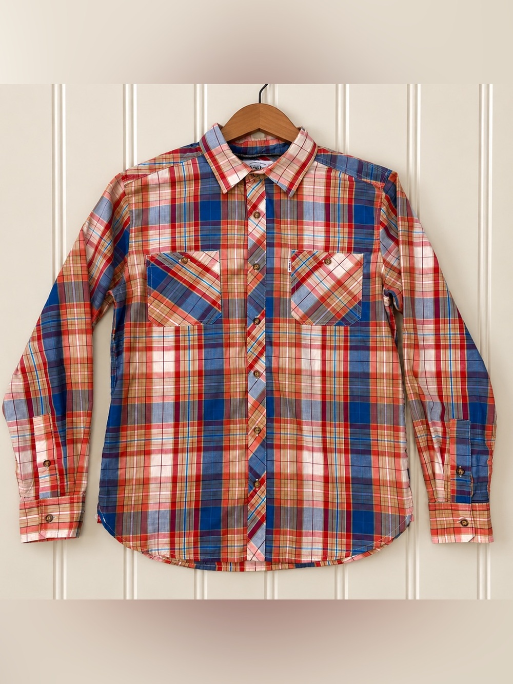 Levi’s Plaid Western Shirt Men’s Medium Y2K Style Two Horse Brand